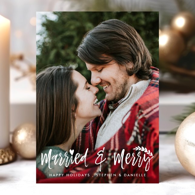 Tarjeta de Navidad de parejas recién casadas 'Casa (Subido por el creador)