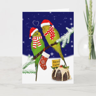 Tarjeta de Navidad de Pastel de Semillas
