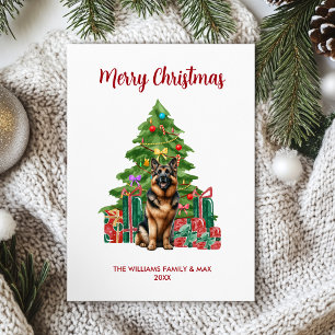 Tarjeta de Navidad de Pastor Alemán