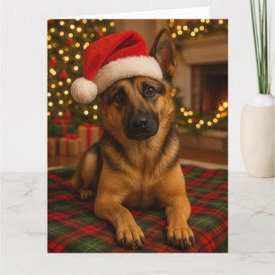 Tarjeta de Navidad de Pastor Alemán