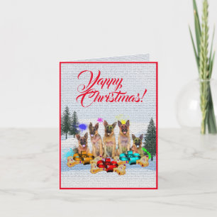 Tarjeta de Navidad de Pastor Alemán Lindo Personal