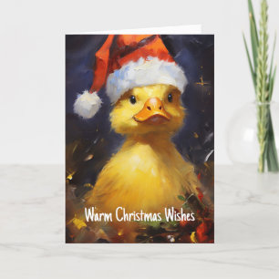 Tarjeta de Navidad de Pato Santa