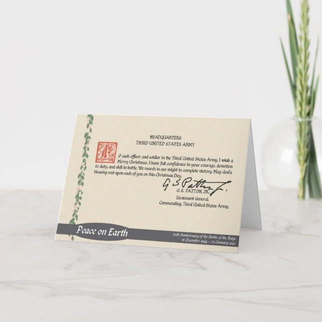 Tarjeta de Navidad de Patton (Anverso)