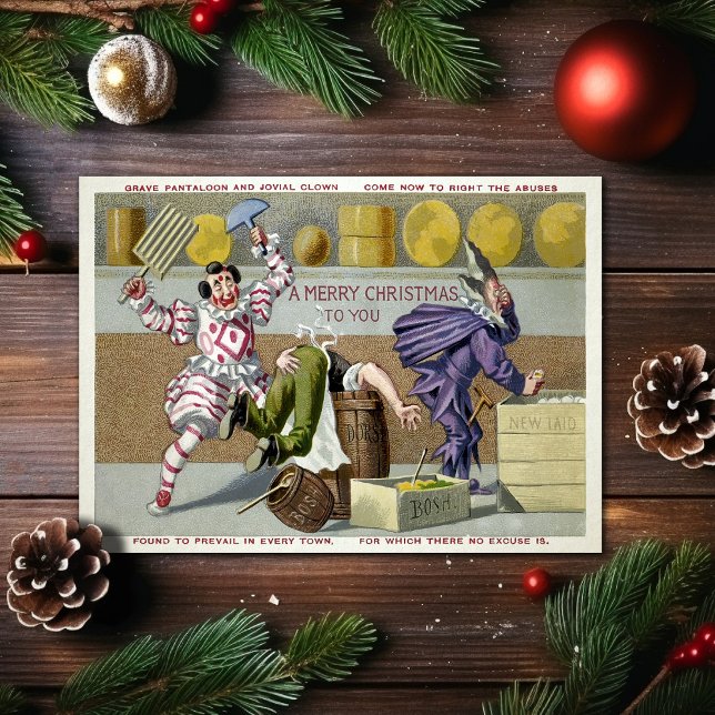 Tarjeta de Navidad de Payasos Victorianos (Subido por el creador)