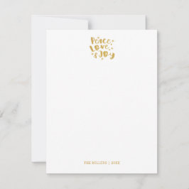 Tarjeta de Navidad de Paz Amor Alegría