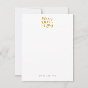 Tarjeta de Navidad de Paz Amor Alegría