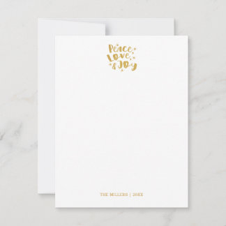 Tarjeta de Navidad de Paz Amor Alegría