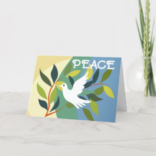 Tarjeta de Navidad de Paz en Navidad
