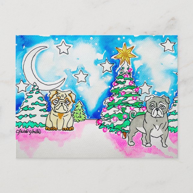 Tarjeta de Navidad de Perrito (Anverso)