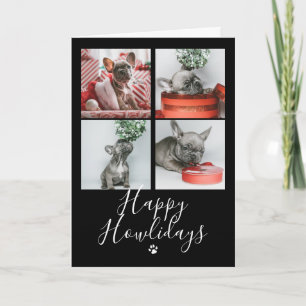 Tarjeta de Navidad de perro de collage de fotos Fe
