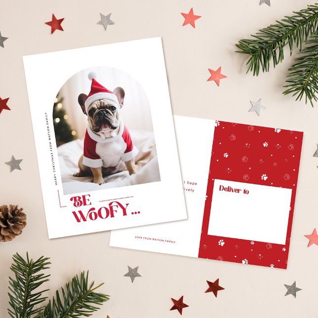 Tarjeta de Navidad de Perro Divertido Minimalista  (Subido por el creador)