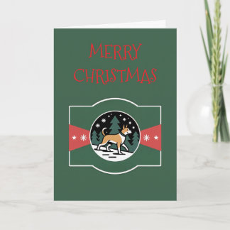 Tarjeta de Navidad de Perro en el País de las Mara