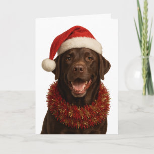 Tarjeta de Navidad de perro Labrador Retriever de