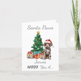 Tarjeta de Navidad de Perro Personalizable 
