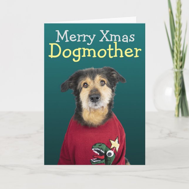 Tarjeta de Navidad de personalizado de su perro (Anverso)