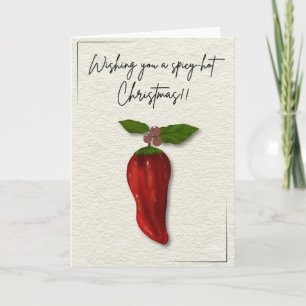 Tarjeta de Navidad de Pimiento Picante 