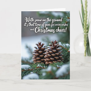 Tarjeta de Navidad de Piña Escarchada