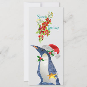 Tarjeta de Navidad de Pingüino