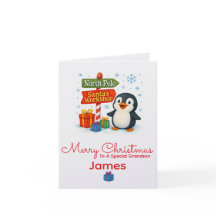 Tarjeta de Navidad de Pingüino Personalizada