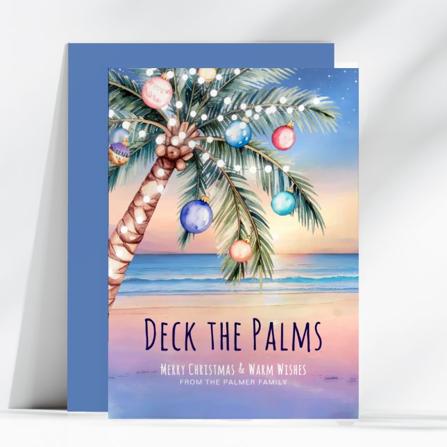 Tarjeta de Navidad de Playa Deck the Palms (Subido por el creador)