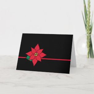 Tarjeta de Navidad de Poinsettia