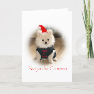 Tarjeta de Navidad de Pomeranian