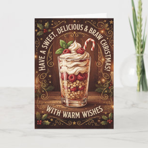 Tarjeta de Navidad de Postre Dulce y Bueno
