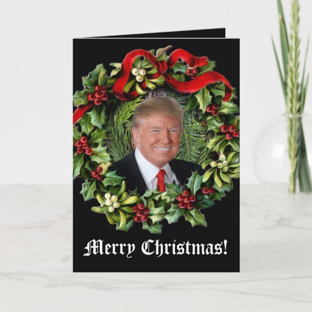 Tarjeta de Navidad de presidente Donald Trump (Anverso)