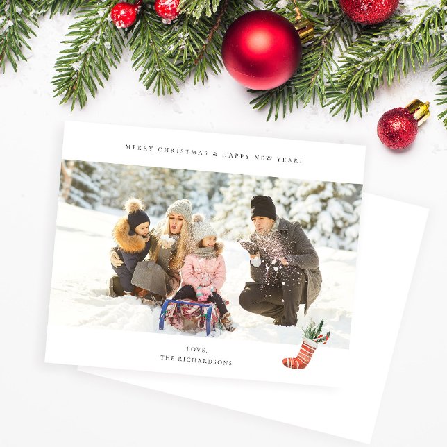 Tarjeta de Navidad de Presupuesto Panorámico Chic  (Subido por el creador)