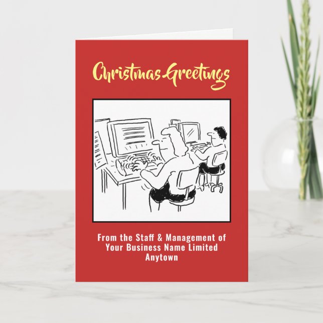 Tarjeta de Navidad de Procesamiento de Textos o En (Anverso)