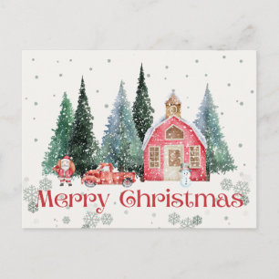 Tarjeta de Navidad de Pueblo Nevado