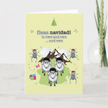 Tarjeta de Navidad de Pulgas Navidad