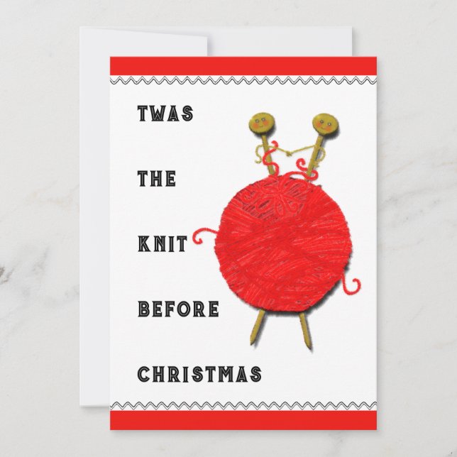 Tarjeta de Navidad de punto (Anverso)
