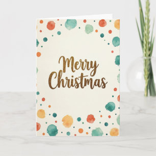 Tarjeta de Navidad de puntos abstractos