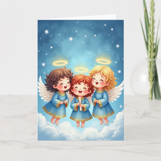 Tarjeta de Navidad de Querubín Dulce (Anverso)