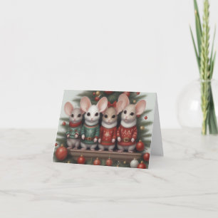 Tarjeta de Navidad de Ratones
