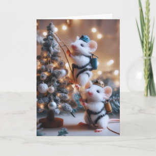 Tarjeta de Navidad de Ratones