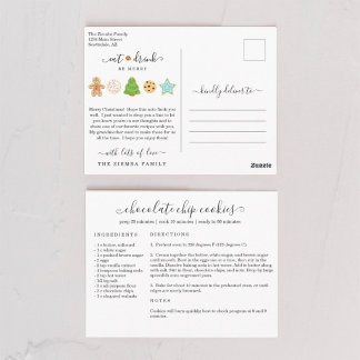 Tarjeta de Navidad de Receta