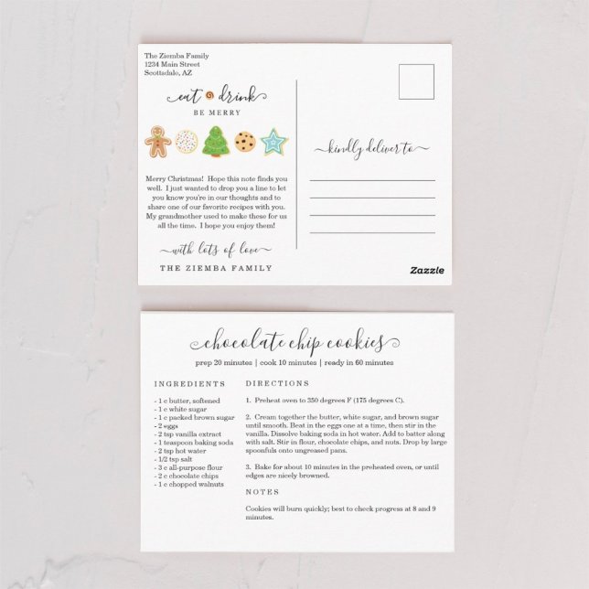 Tarjeta de Navidad de Receta (Subido por el creador)