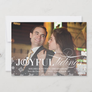 Tarjeta de Navidad de recién casados para guardar 
