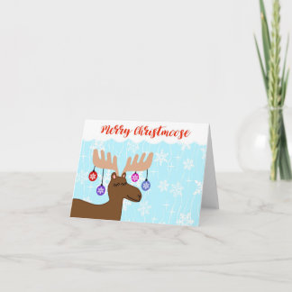 Tarjeta de Navidad de Reno Navideño