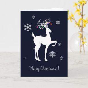 Tarjeta de Navidad de Reno Plegada