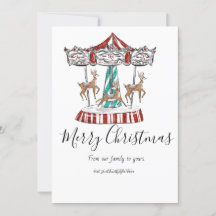 Tarjeta de Navidad de Renoindeer Festivo