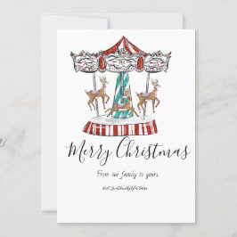 Tarjeta de Navidad de Renoindeer Festivo