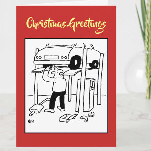 Tarjeta de Navidad de Reparaciones de Vehículos de