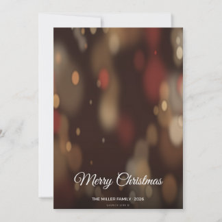 Tarjeta de Navidad de Resplandor Vespertino con Fo