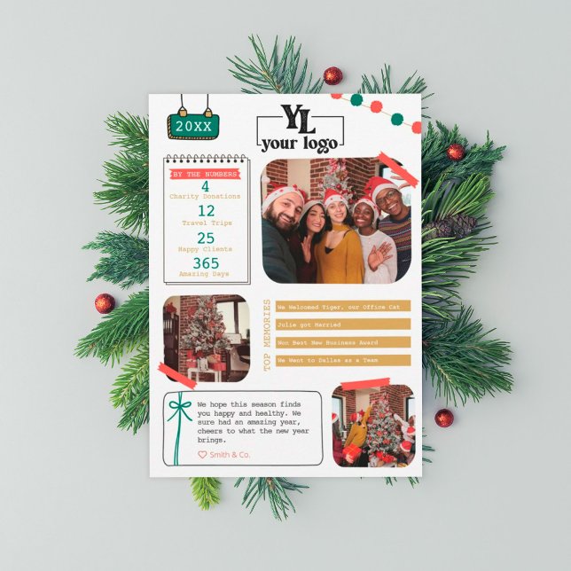 Tarjeta de Navidad de Revisión del Año de la Empre (Subido por el creador)