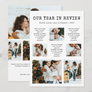 Tarjeta de Navidad de Revisión del Año en Fotos