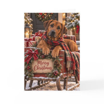 Tarjeta de Navidad de Rhodesian Ridgeback