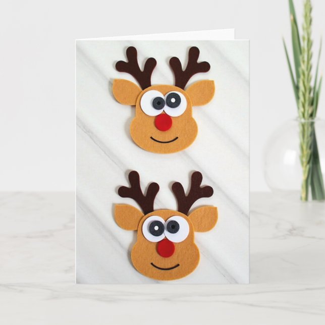 Tarjeta de Navidad de Rudolph (Anverso)